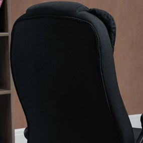 Vinsetto Fotel biurowy obrotowy ergonomiczny z pianką i materiałem lnopodobnym szary | Aosom PL