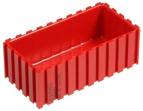 Plastikowy pojemnik na narzędzia 35-100x50 mm, czerwony