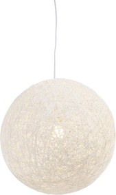 Rustykalna lampa wisząca biała 35 cm - Corda