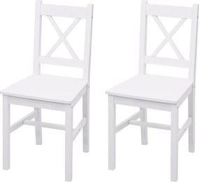 Krzesło do jadalni MCW-F77 (zestaw 2 sztuk),  biały