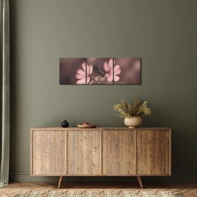 Obraz kwiatu róży (z zegarem) (90x30 cm)