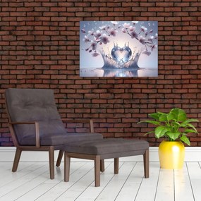 Obraz - Diamentowe serce (70x50 cm)