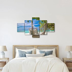 Obraz - Hamak na plaży (125x70 cm)