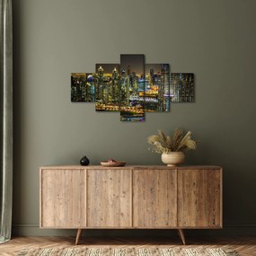 Obraz miasta nocą (125x70 cm)