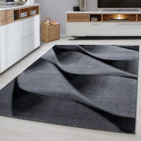 Dywan nowoczesny Parma Fale szaro-czarny 240 cm x 340 cm