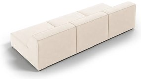 Kremowa aksamitna sofa 240 cm Jodie – Micadoni Home
