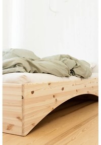 Łóżko dwuosobowe z litego drewna sosnowego bez zagłówka 160x200 cm w naturalnym kolorze Orbit – Karup Design