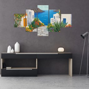 Obraz - Grecka uliczka (125x70 cm)