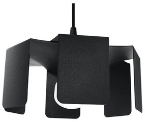 Czarna lampa wisząca z metalowym kloszem ø 24 cm Rossario – Nice Lamps
