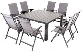 PRATO YELMO ALU - zestaw ogrodowy aluminiowy 8+1