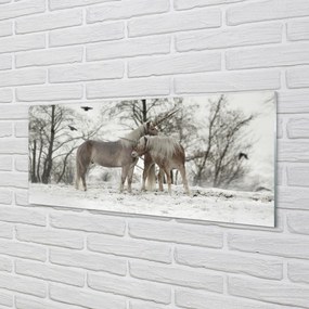 Szkło do Kuchni na Ścianę Zimowa Kraina Jednorożców