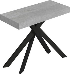 Saki Mały rozkładany stolik konsolowy 90x40/196 cm nogi betonowe antracytowe