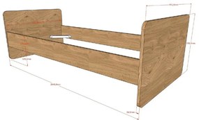 Łóżeczko 60x120 cm Sam – Vipack