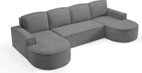 Narożnik MOLLY XL wolnostojący układ U z funkcją spania w tkaninie Curio 97 DomoHome