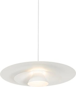 Designerska lampa wisząca biała z wbudowanym LED-em 3-stopniowo ściemnialna - Pauline