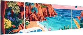 Obraz - Karawan nad oceanem (170x50 cm)
