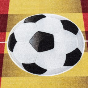 Dywan dziecięcy Play boisko czerwono-żółte 120 cm x 170 cm