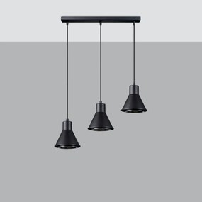 Lampa wisząca TAZILA 3 czarna SOLLUX  LIGHTING