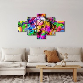 Obraz - obraz 3D lwa (125x70 cm)