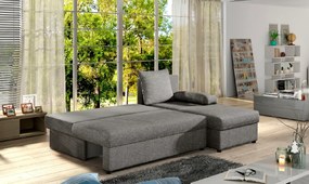 Szara rozkładana narożna sofa GINO, dwustronna