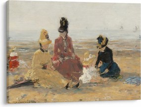Obraz - Eugène Boudin, On the Beach, Trouville, reprodukcje (70x50 cm)