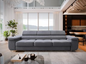 Masseno Sofa MOSINE z funkcją spania, Rozkładana sofa - Popiel, MONOLITH 85