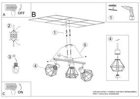 Listwa oświetleniowa ARTEMIS 3 czarna SOLLUX  LIGHTING