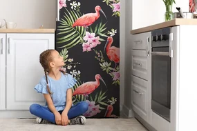 Mata magnetyczna na lodówkę Czarny flaming