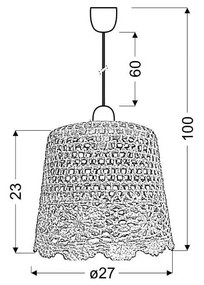 Różowa lampa wisząca Nonna – Candellux Lighting