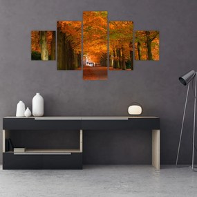 Obraz - Aleja drzew jesienią (125x70 cm)