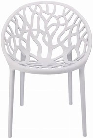 Białe ażurowe krzesło nowoczesne G4-D02