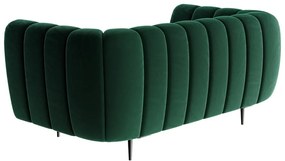 Ciemnozielona aksamitna sofa Ghado Shel, 170 cm
