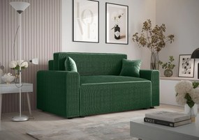 Ciemnozielona rozkładana sofa z pojemnikiem S7-B61