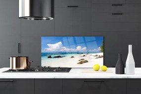 Panel Szklany do Kuchni Piaszczysta Zatoka Marzeń