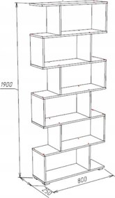 Biały ażurowy regał do salonu P3-R40