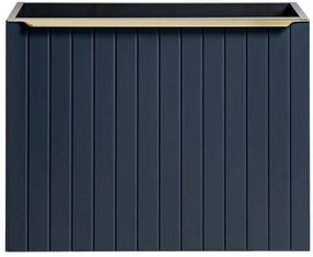 Szafka pod umywalkę nablatową SANTA FE DEEP BLUE 80 cm niebieska indigo z blatem COMAD
