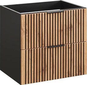 Wisząca szafka umywalkowa 60 cm z lamelami T2-H01