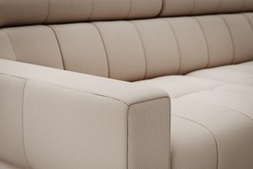 Narożnik Nardo L z funkcją spania prawostronny - beżowy plusz Pretty 03
