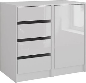 Kredens biały/biały wysoki połysk 80.2x50.1x76 sherry