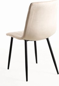 Zestaw 4 Krzese Liny Aksamitne