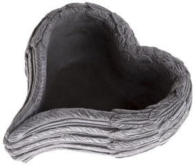 Dekoracja pogrzebowa Doniczka betonowa Serce, 20 x 8,5 x 18,5 cm