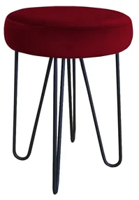 Taboret TORIN 2 MG VELVET bordowy ATOS