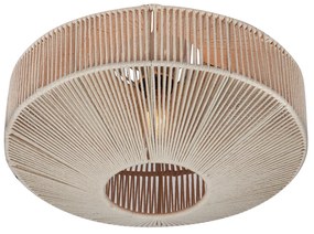 Japandi plafondlamp bruin met touw - SveaJapandi Oswietlenie wewnetrzne