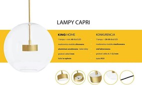 Lampa wisząca ze szklanymi kloszami Capri Line 3 złota