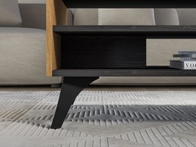 Stolik kawowy HESTIA 90x60cm dąb/czarny ML MEBLE