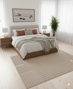 Dywan nowoczesny 3D Arc beżowy 160 cm x 230 cm
