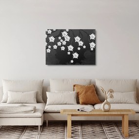 Obraz na szkle - Kwiaty na gałęziach (70x50 cm)