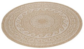 Beżowy okrągły dywan odpowiedni na zewnątrz ø 80 cm Comilla – Ayyildiz Carpets