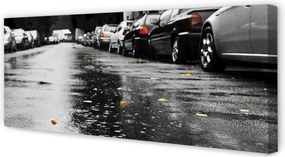 Zdjęcie na płótnie Samochód na Jesiennej Drodze