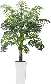 Sztuczna Palma Areka SucceBuy, 1,5 m, Sztuczna Tropikalna Roślina w Białej Doniczce, Fałszywe Tropikalne Drzewo Palma Areka Gruby Pień, Sztuczna Roślina do Biura